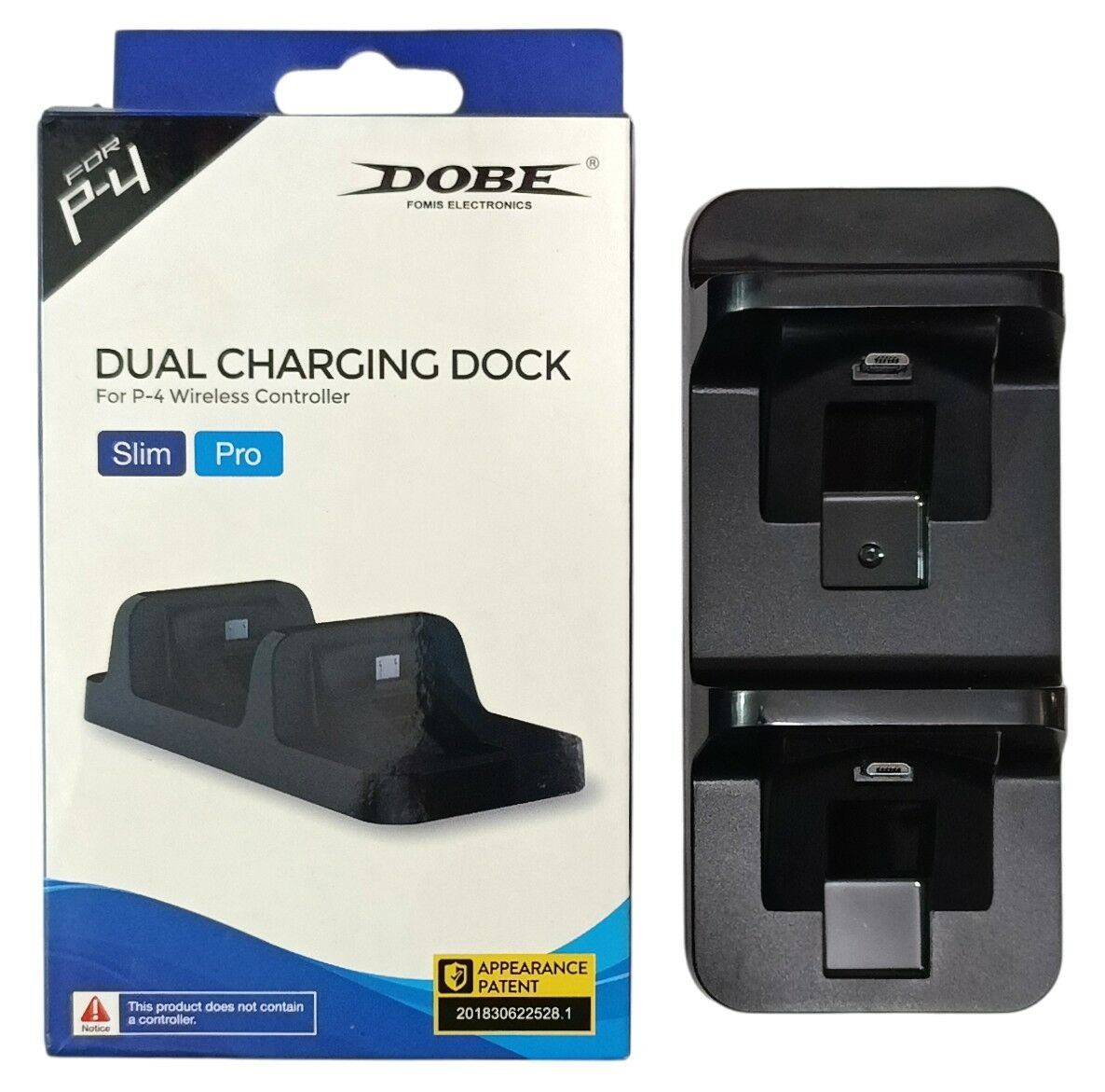 CARGADOR DUAL JOYSTICK PS4 DOBE 100u