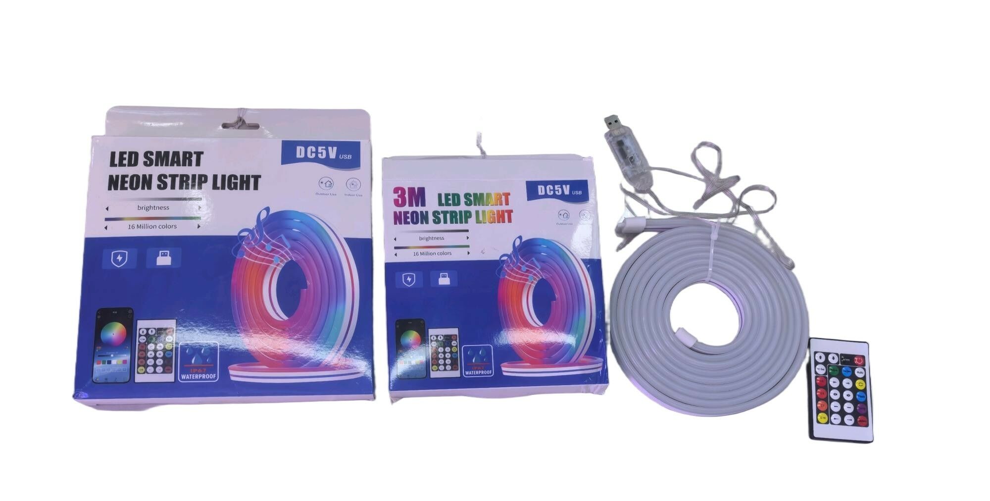 TIRA LED NEON RGB EXTERIOR USB 5v 3m 40u