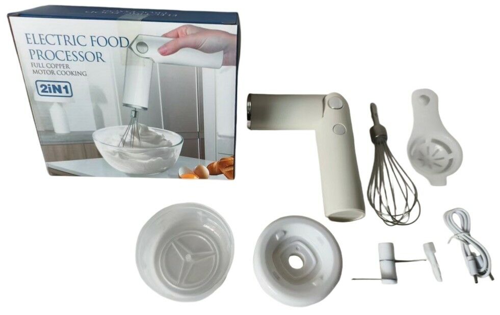 BATIDORA DE MANO ELECTRICA 2en1 RECARGABLE 72u