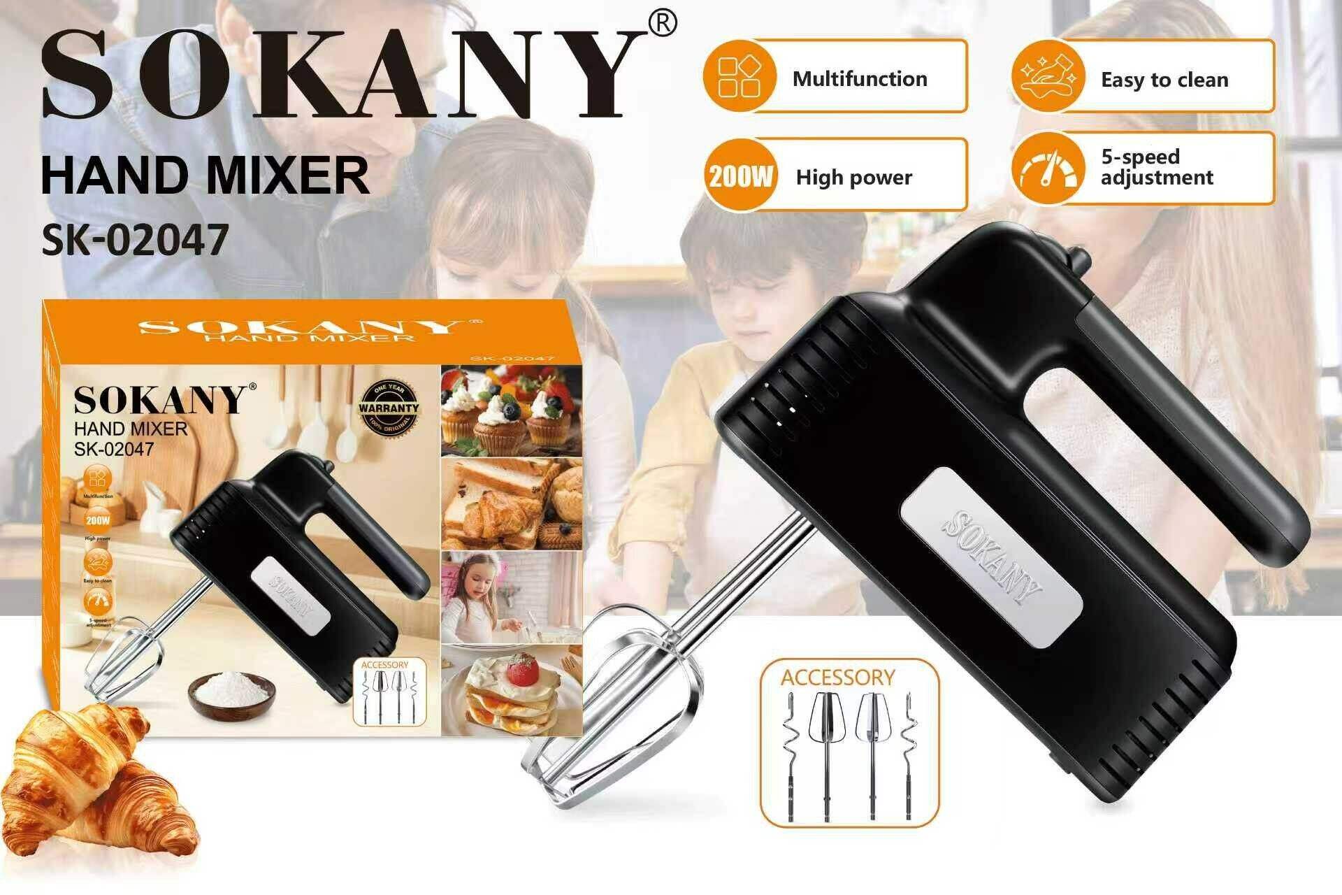 BATIDORA DE MANO SOKANY SK-02047 200w 5velocidades 24u