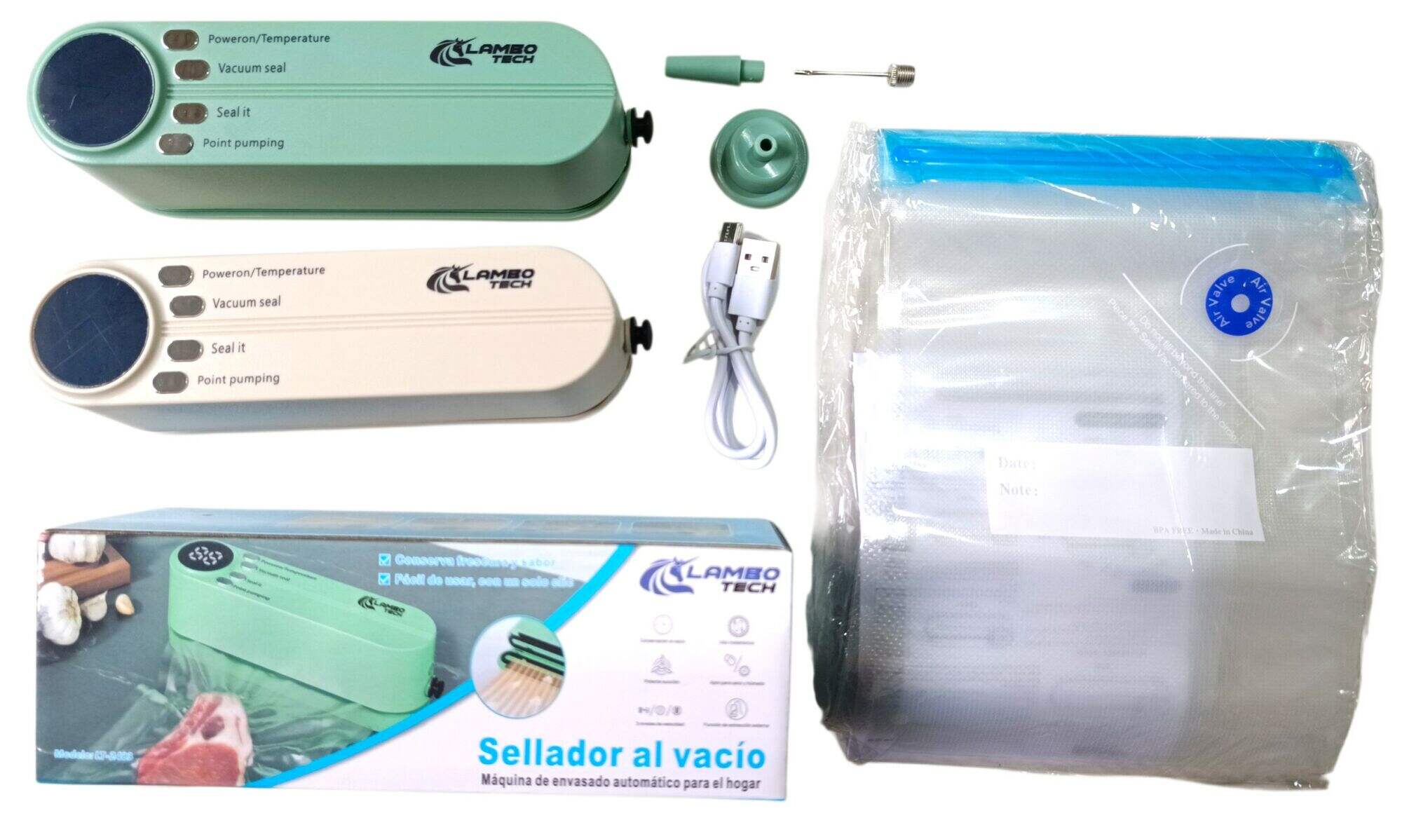 SELLADOR AL VACIO 818 RECARGABLE USB 50u