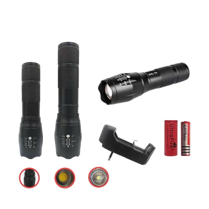A08 LINTERNA RECARGABLE A PILA  ZOOM IMPERMEABLE 60u