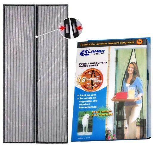 CORTINA MOSQUITERO MAGNETICA 1.9m LAMBO TECH 100u