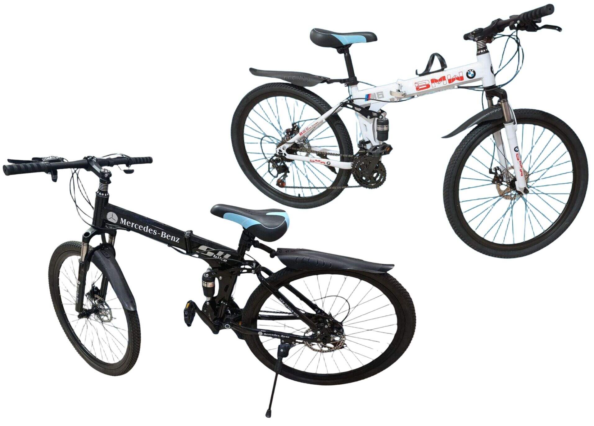 BICICLETA PLEGABLE BMW blanco MERCEDEZ-BENZ negro 1u