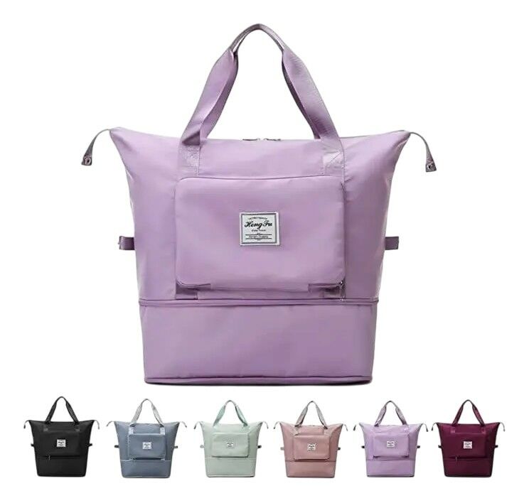BOLSA DE VIAJE c/BOLSILLO MULTIUSO EXPANDIBLE PLEGABLE 100u