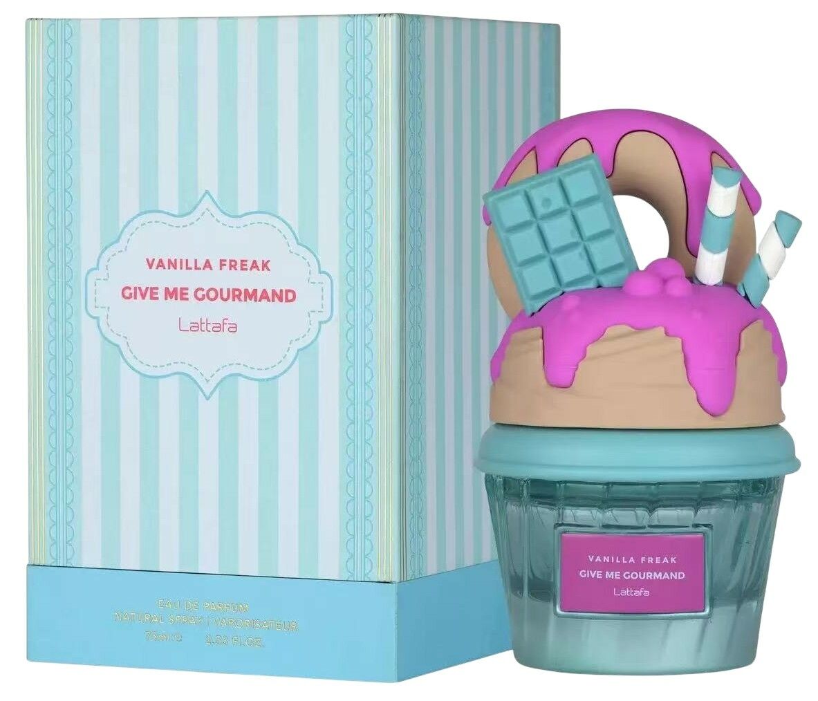 PERFUME VANILLA FREAK GIVE ME GOURMAND LATTAFA celeste 75ml 48u