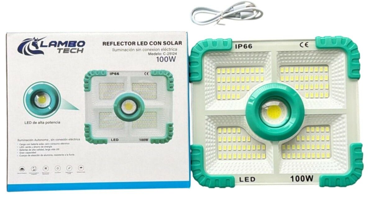 REFLECTOR LED SOLAR IP66 LAMBO TECH 100w 40u