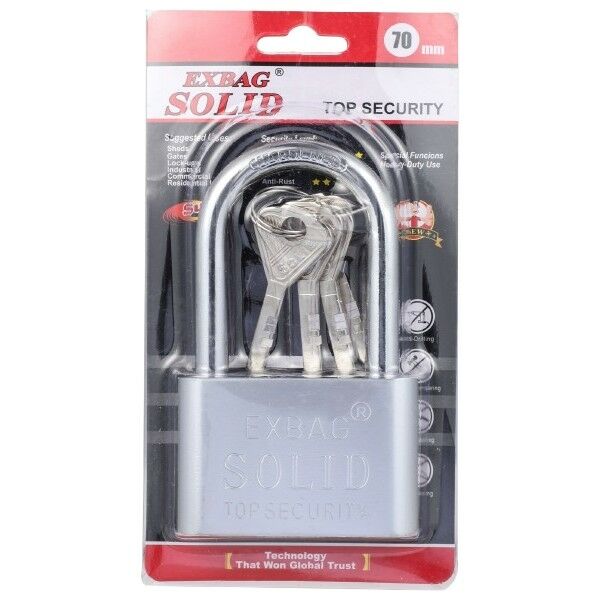CANDADO SOLID ARCO LARGO 50mm 72u