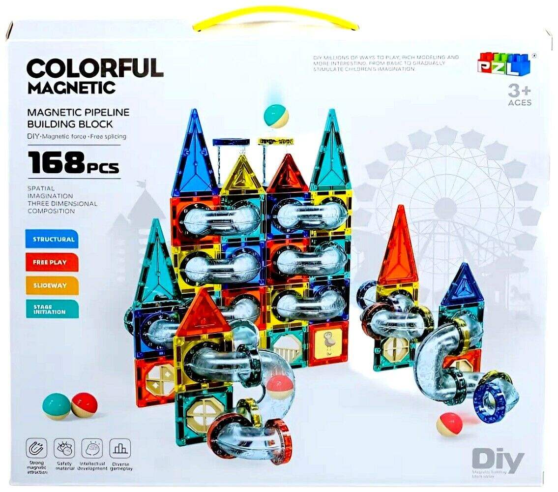 BLOQUE DE CONSTRUCCION MAGNETICO x168pcs 12u