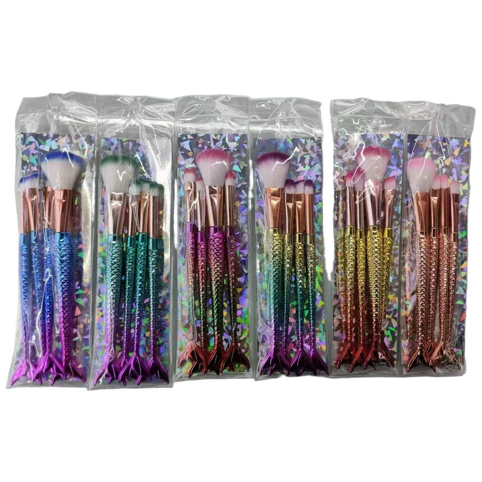 KIT DE BROCHAS PARA MAQUILLAJE *4pcs SIRENA  720u