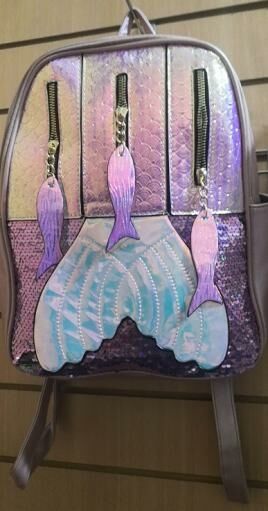 9609 MOCHILA SIRENA C/3 CIERRE TORNASOLADO 60U