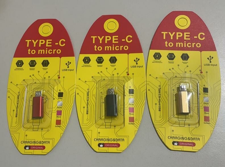 ADAPTADOR METAL TYPE-C A V8 EN BLISTER 500U