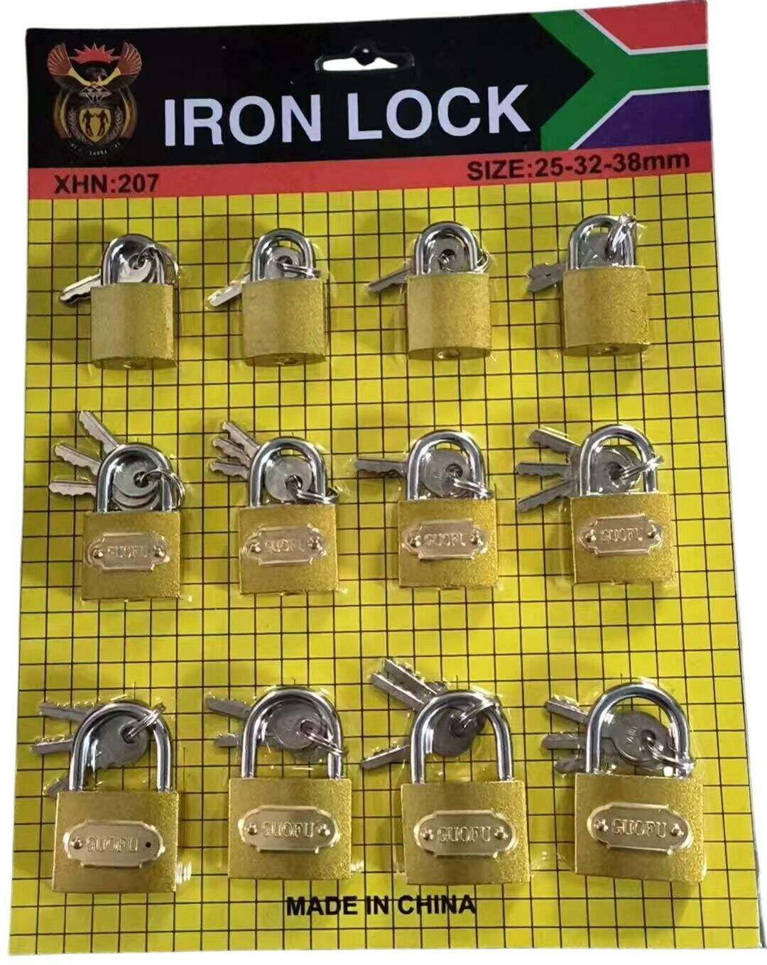 CANDADO BLISTER DORADO 25-32-38 30u