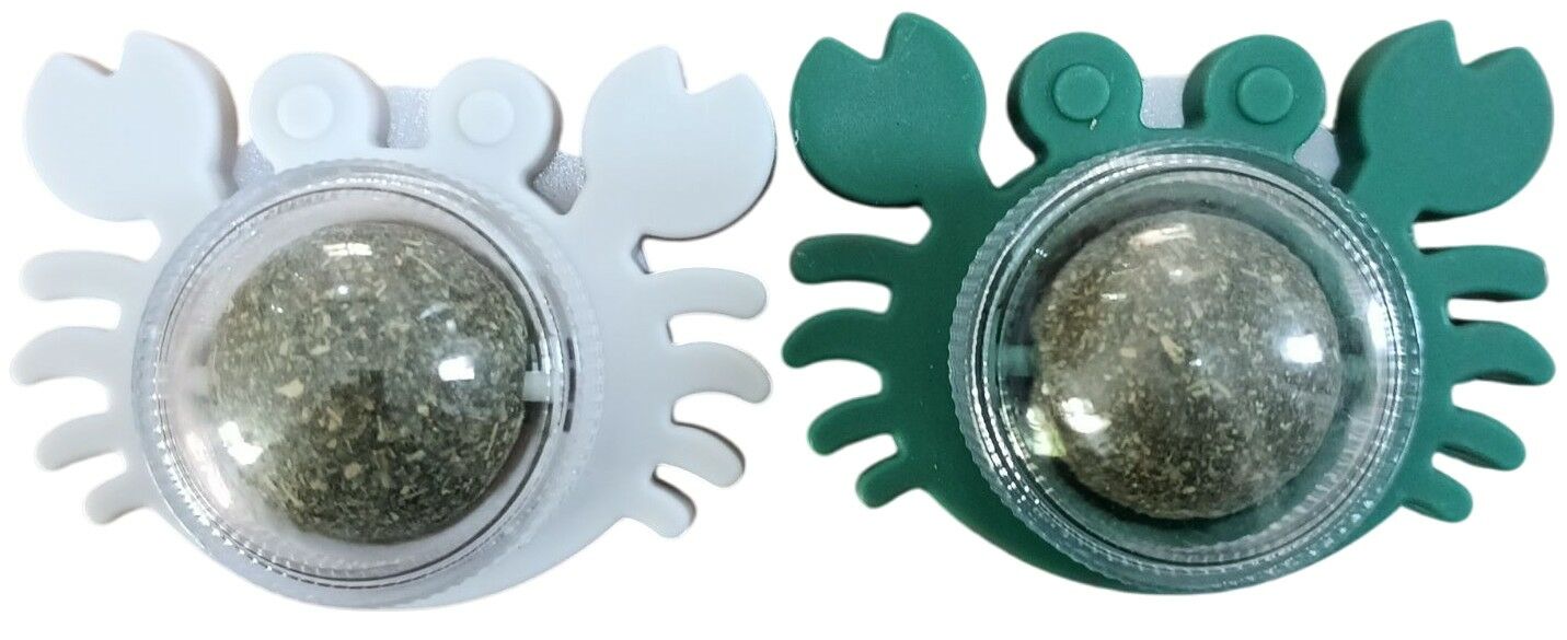 BOLA DE HIERBA DE MENTA FORMA CANGREJO PARA GATO 400u