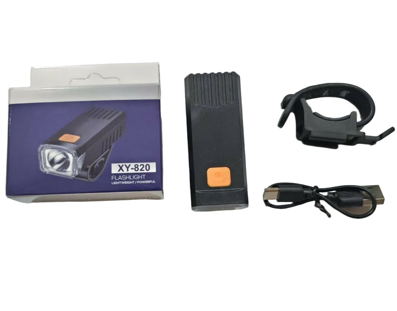 820 LUZ LED P/BICICLETA RECARGABLE USB XY-820 300u