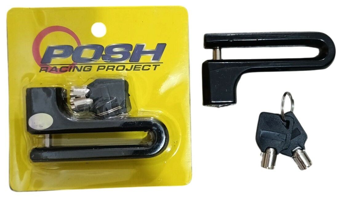 CANDADO TRABADISCO LARGO POSH METAL c/LLAVE negro 100u