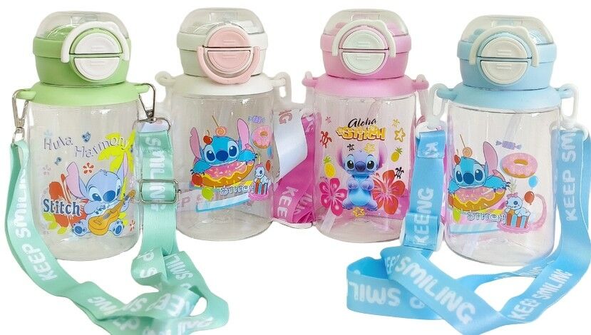 BOTELLA DE AGUA PLASTICO c/2 PICOS 600ml 100u