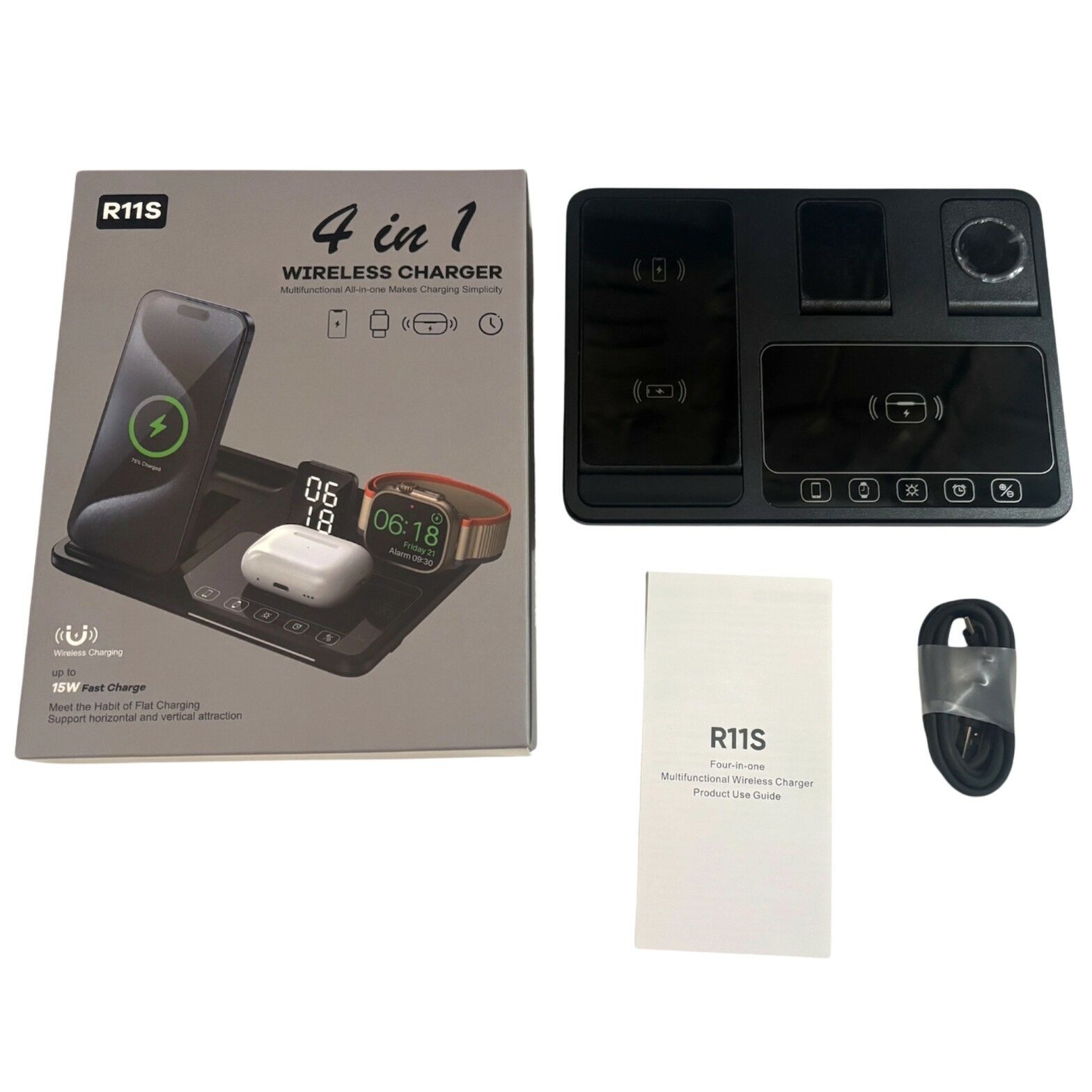 CARGADOR INALAMBRICO 4en1 R11S 40u