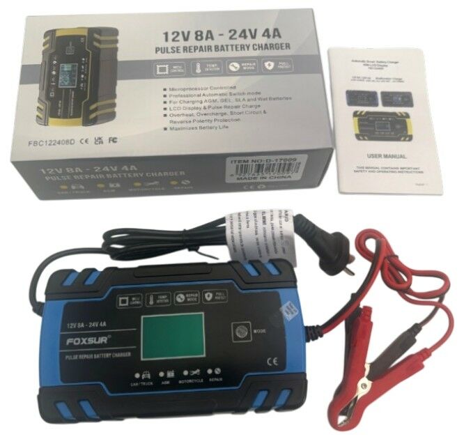 CARGADOR DE BATERIA 12V 8A-24V 4A 30u
