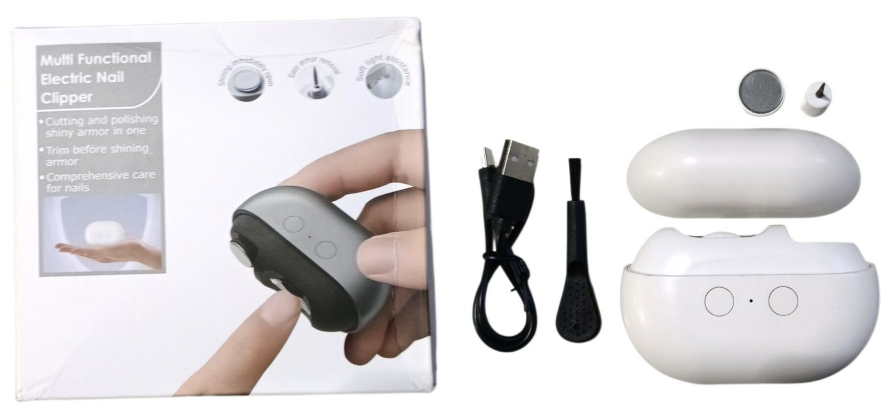 CORTAUÑAS ELECTRICO RECARGABLE 160u