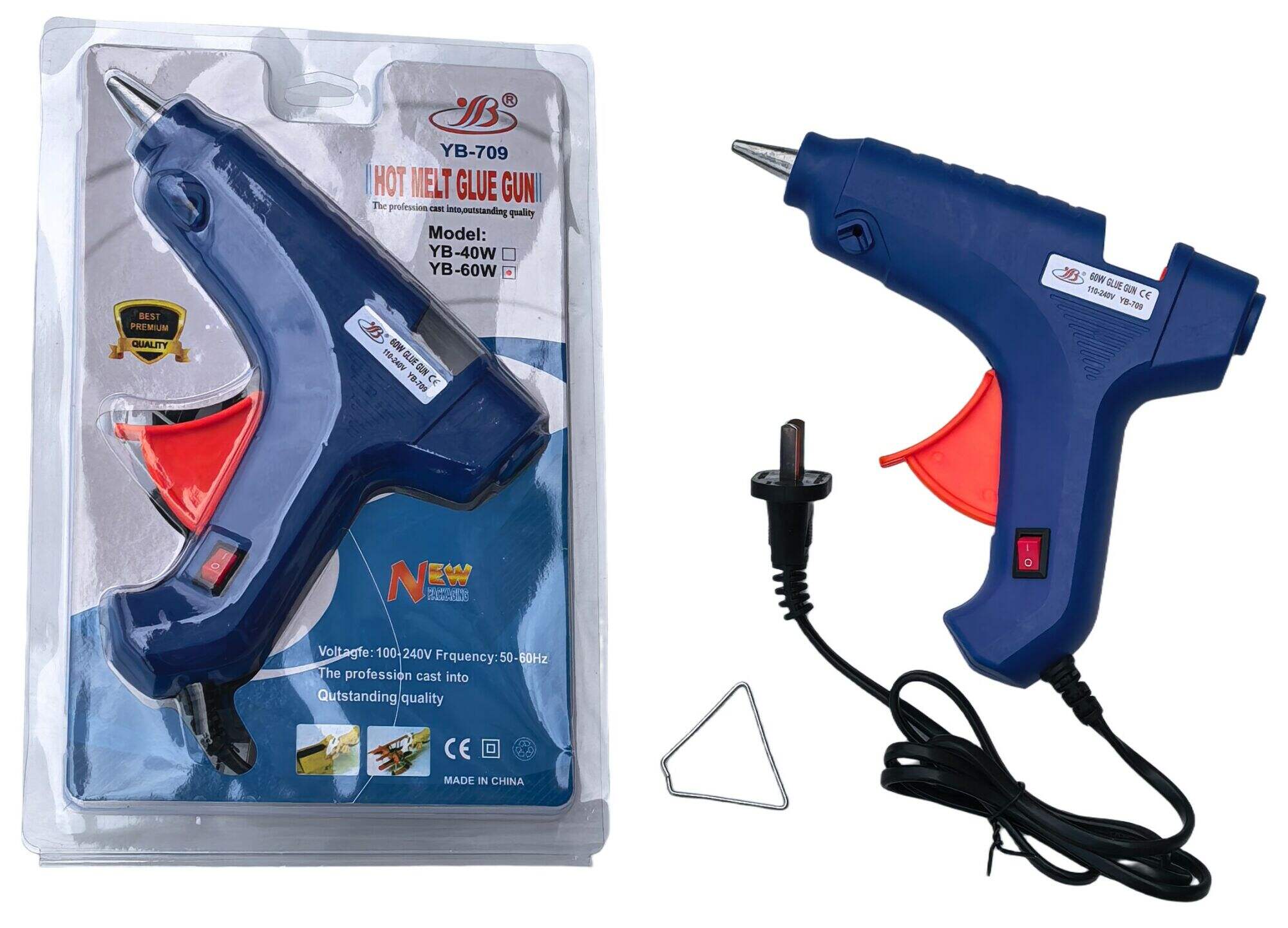 PISTOLA ENCOLADORA p/ BARRA DE SILICONA YB-709 60w 150u