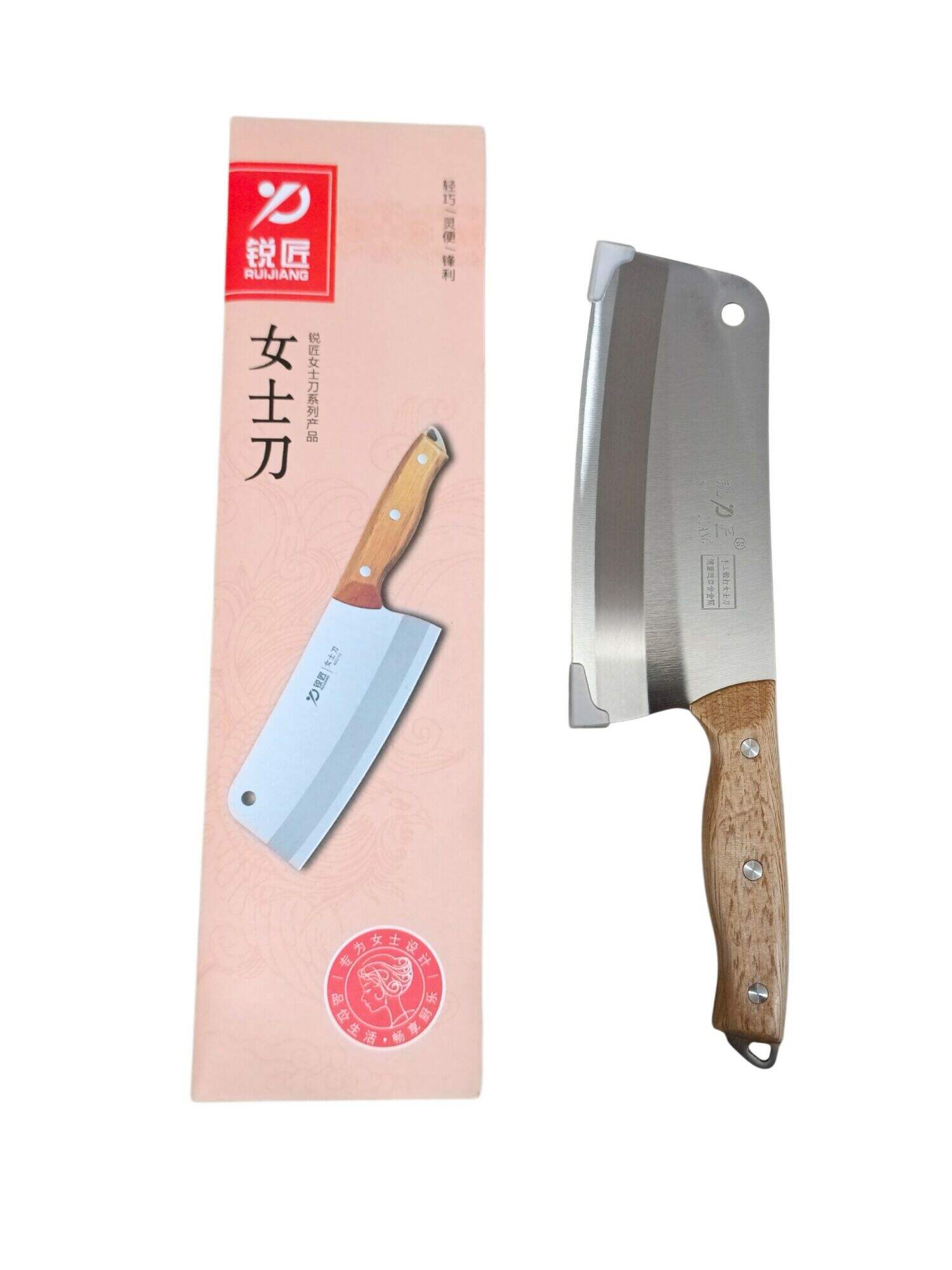 CUCHILLO HACHA RJ-0298 CHEF DESAHUESAR MANGO DE MADERA 60u