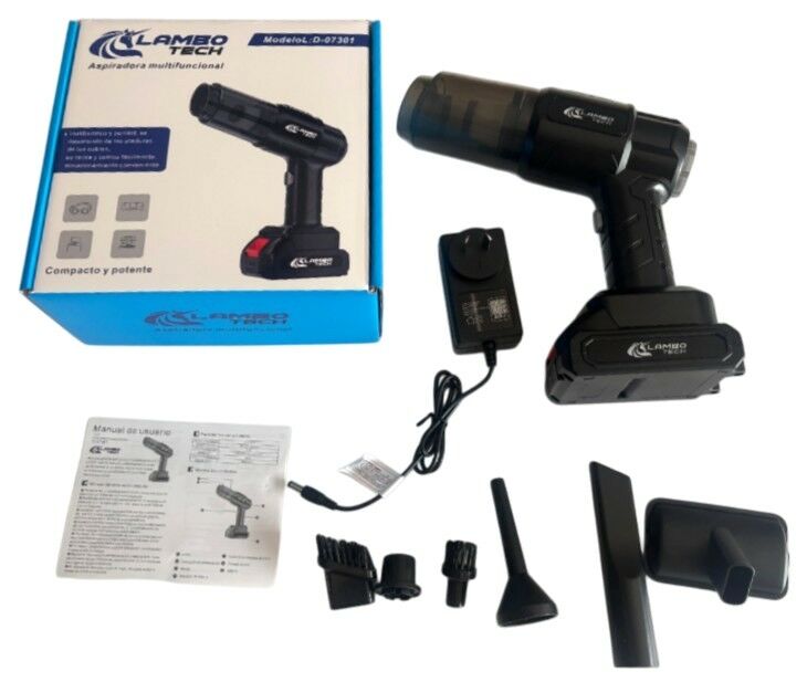 ASPIRADORA INALAMBRICA MULTIFUNCIONAL c/BATERIA LAMBO TECH D-07301 24u