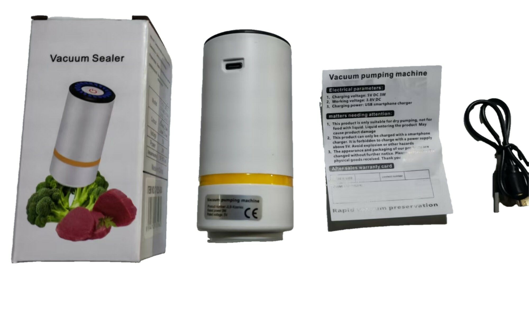 SELLADOR AL VACIO RECARGABLE USB 100u
