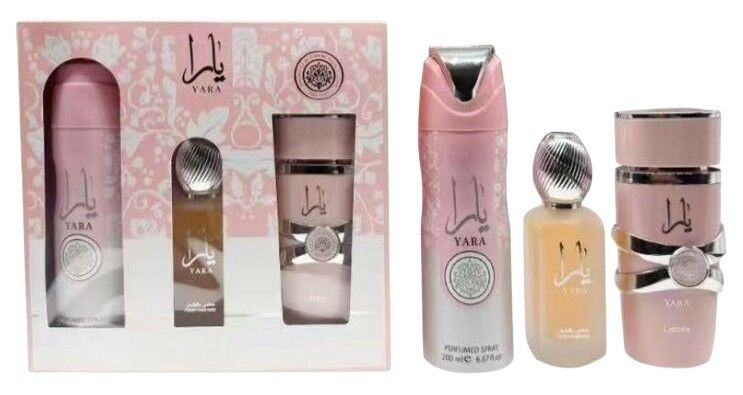 KIT DE PERFUME LATTAFA YARA rosa 24u