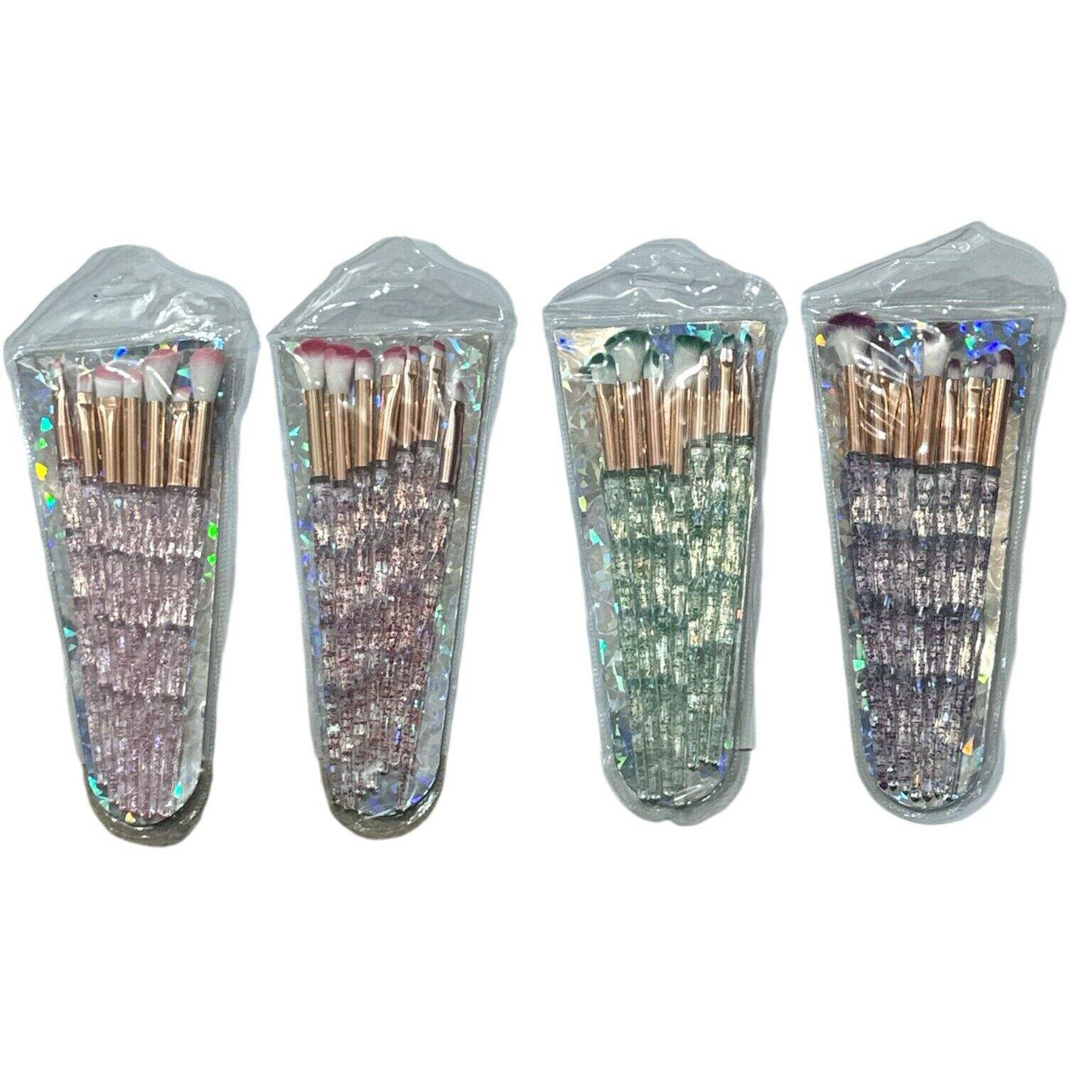 KIT DE BROCHAS PARA MAQUILLAJE  *7pcs C/BRILLO  720u