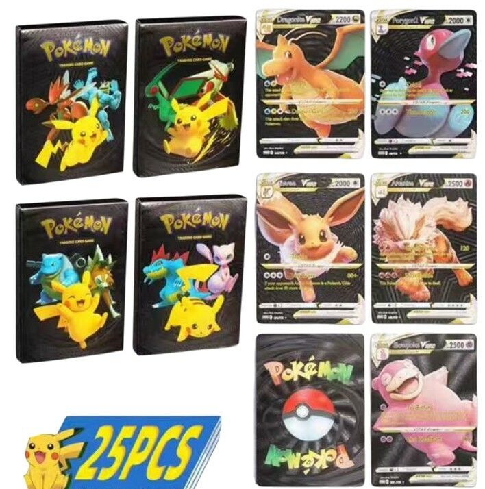 JUEGO DE CARTAS POKEMON x25pcs NEGRA 400u