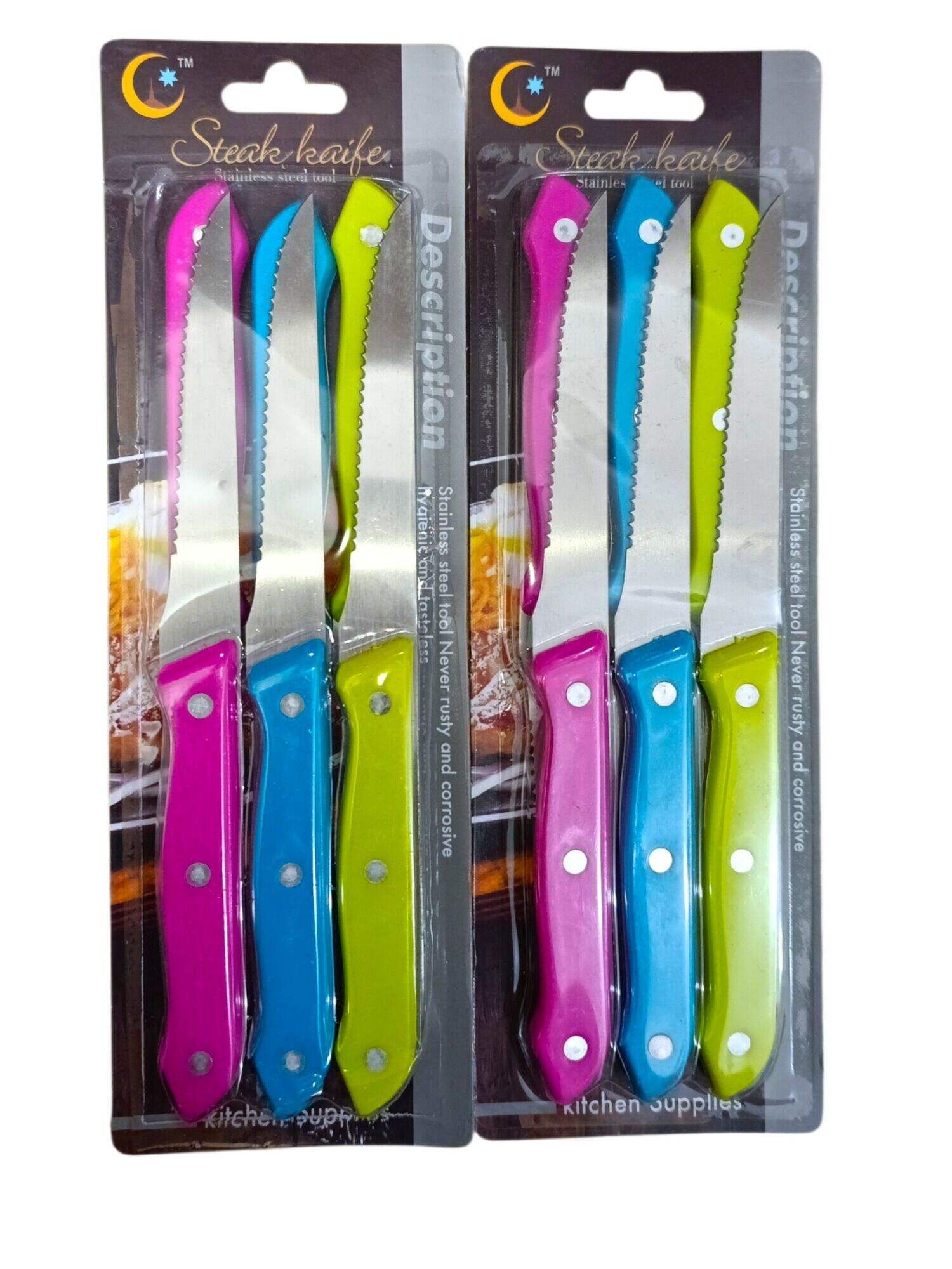 JUEGO DE 6 CUCHILLOS c/SIERRA J622 144u
