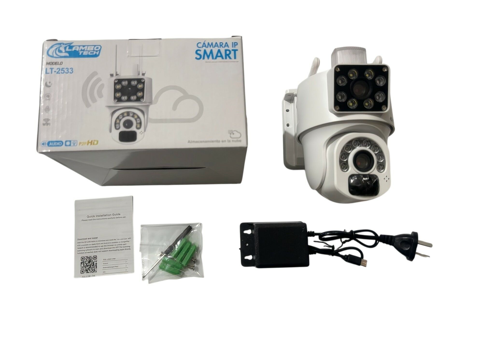 CAMARA IP SMART LT-2533 HD C/WIFI Y AUDIO， CONTROL A DISTANCIA LAMBO TECH 40u