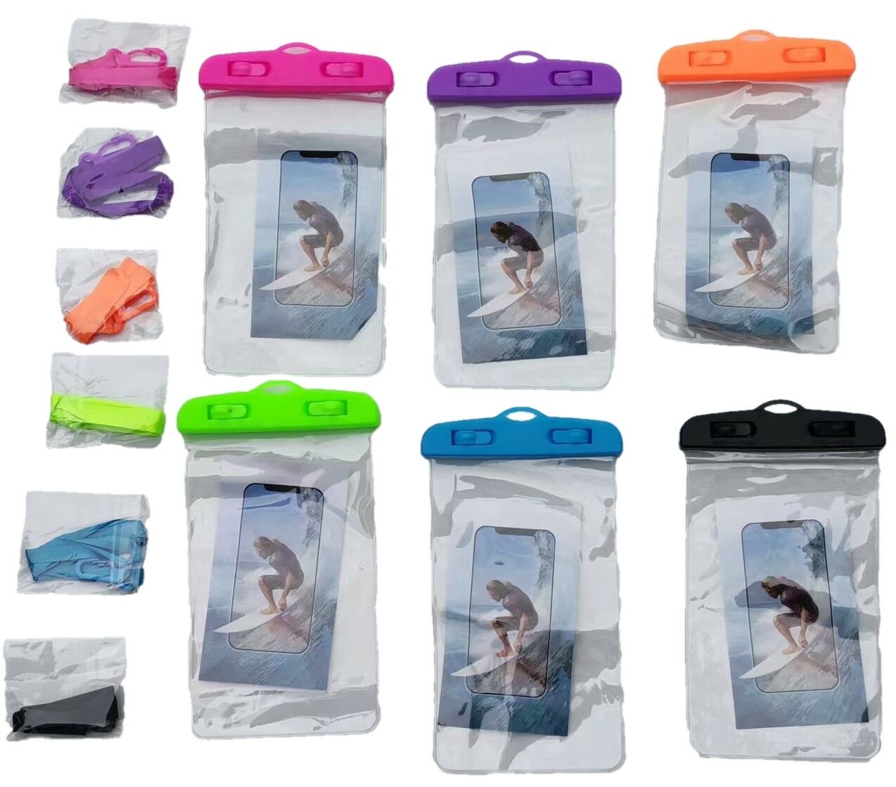 FUNDA DE AGUA PROTECTORA IMPERMEABLE PARA CELULAR TRANSPARENTE 500u