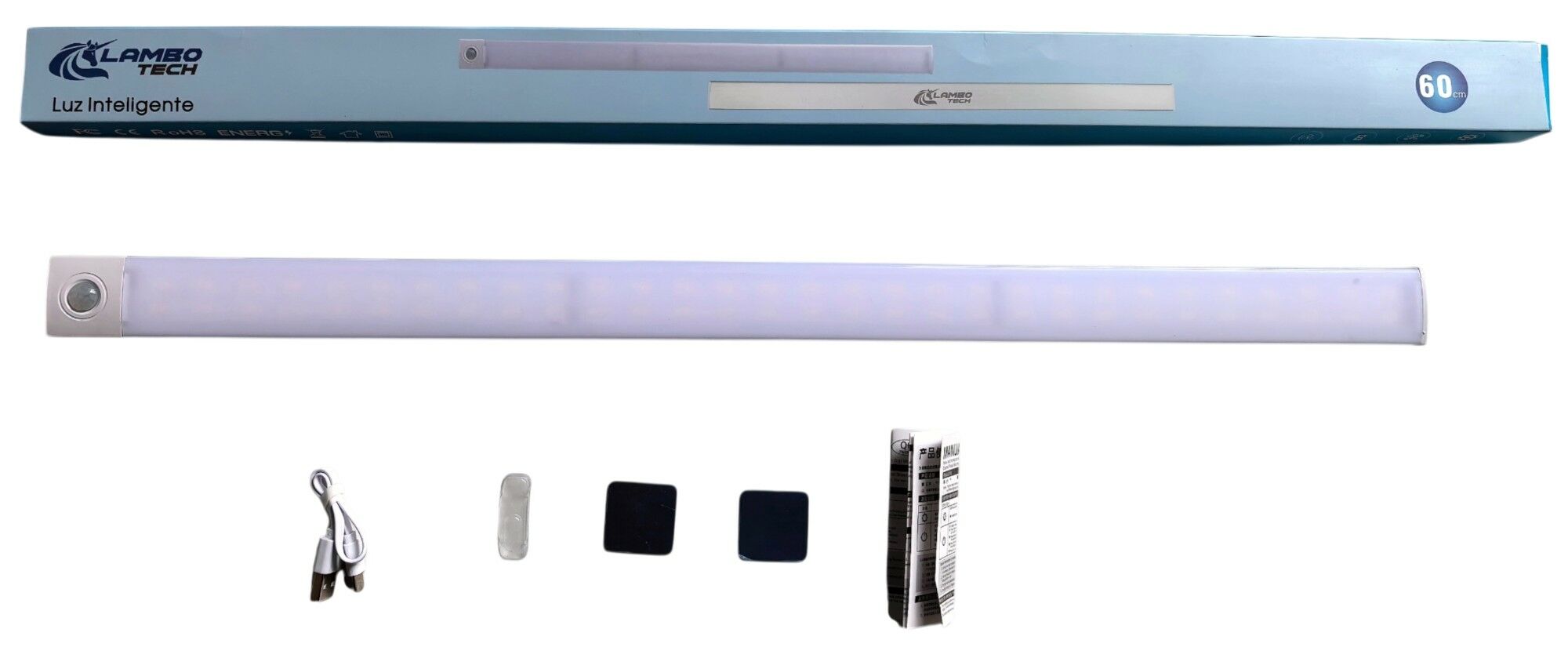 BARRA DE LUZ LED CON SENSOR LAMBO TECH C-K1131 60cm RECARGABLE 100u