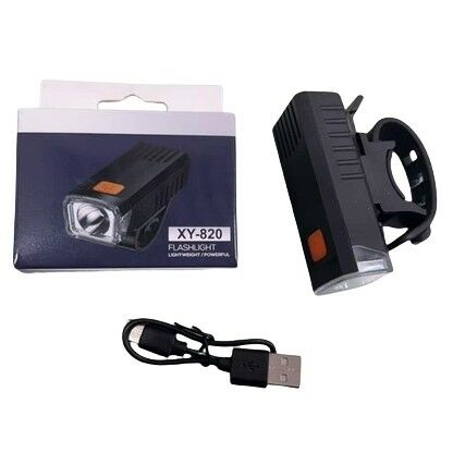 LUZ DE BICICLETA XY-820 LED DELANTERA RECARGABLE 300u
