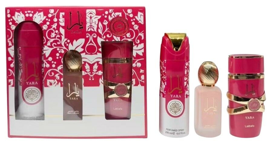 KIT DE PERFUME LATTAFA YARA rojo 24u