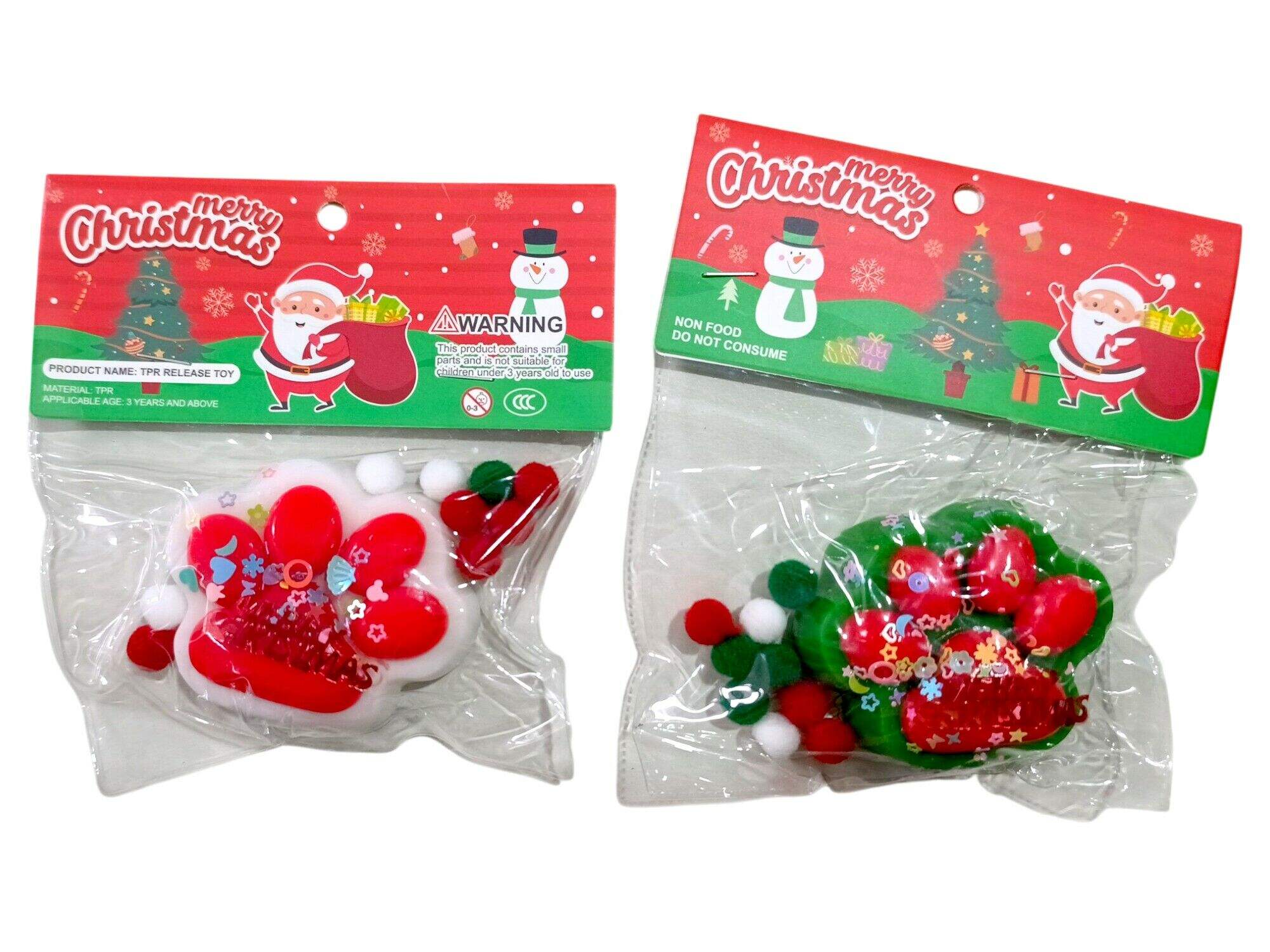 SQUISHY HUELLA DE GATO NAVIDAD BICOLOR 480u