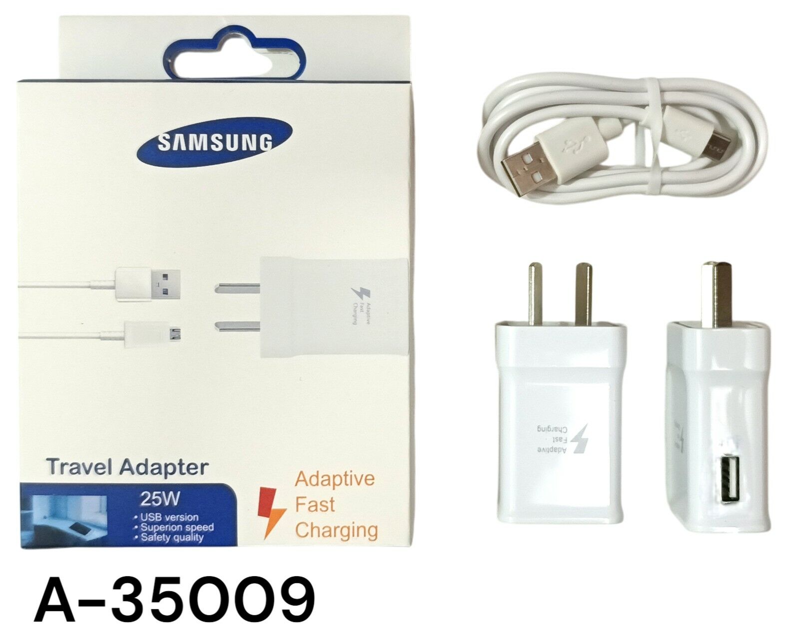 CARGADOR SAMSUNG 25w CABEZAL+CABLE USB-C 500u