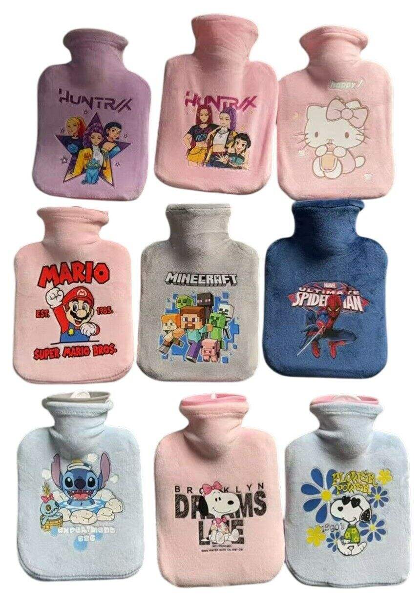 BOLSA DE AGUA CALIENTE con FUNDA PERSONAJE 500ml 200u