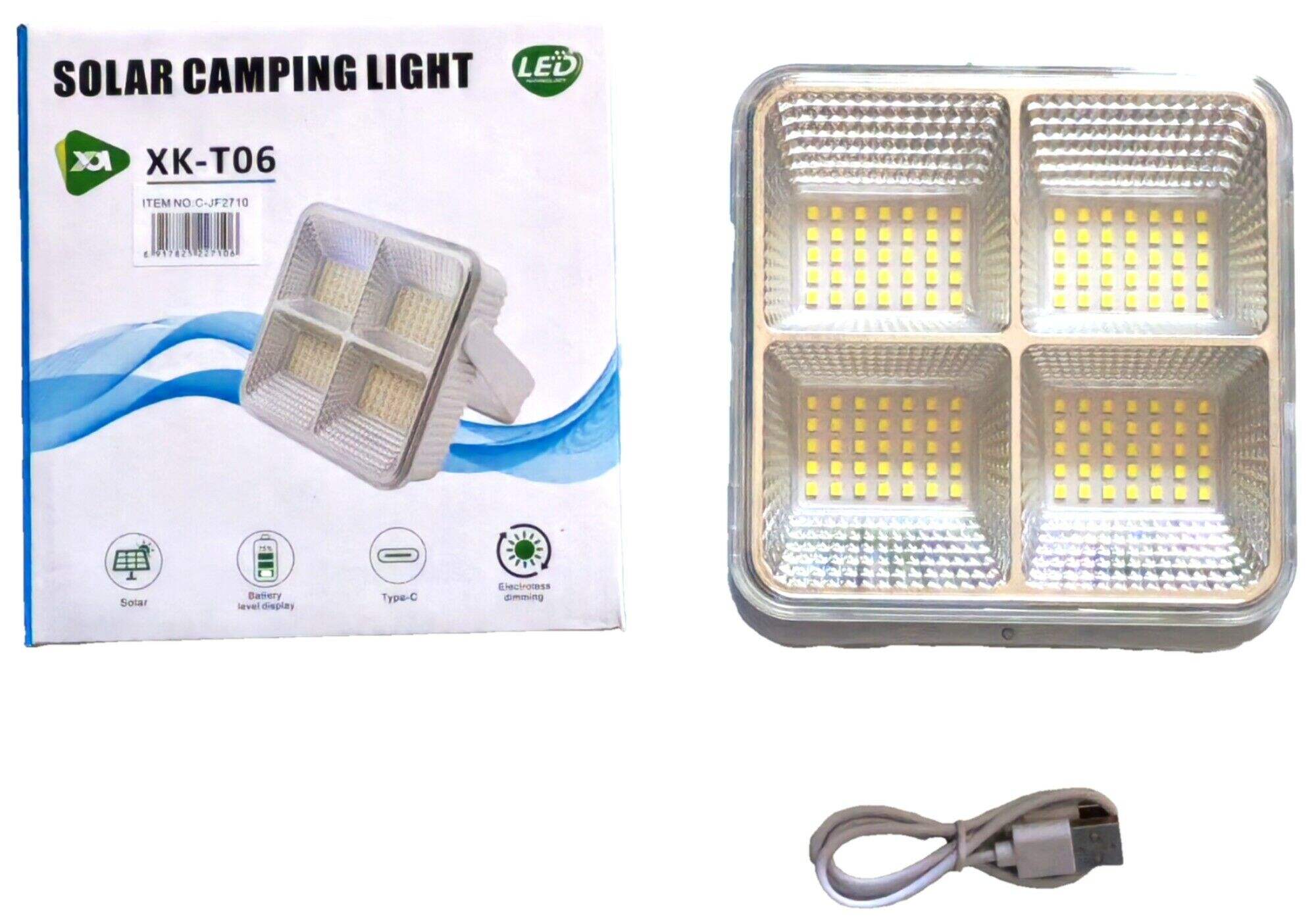 REFLECTOR LINTERNA LED SOLAR XK-D06 PORTATIL RECARGABLE 40u