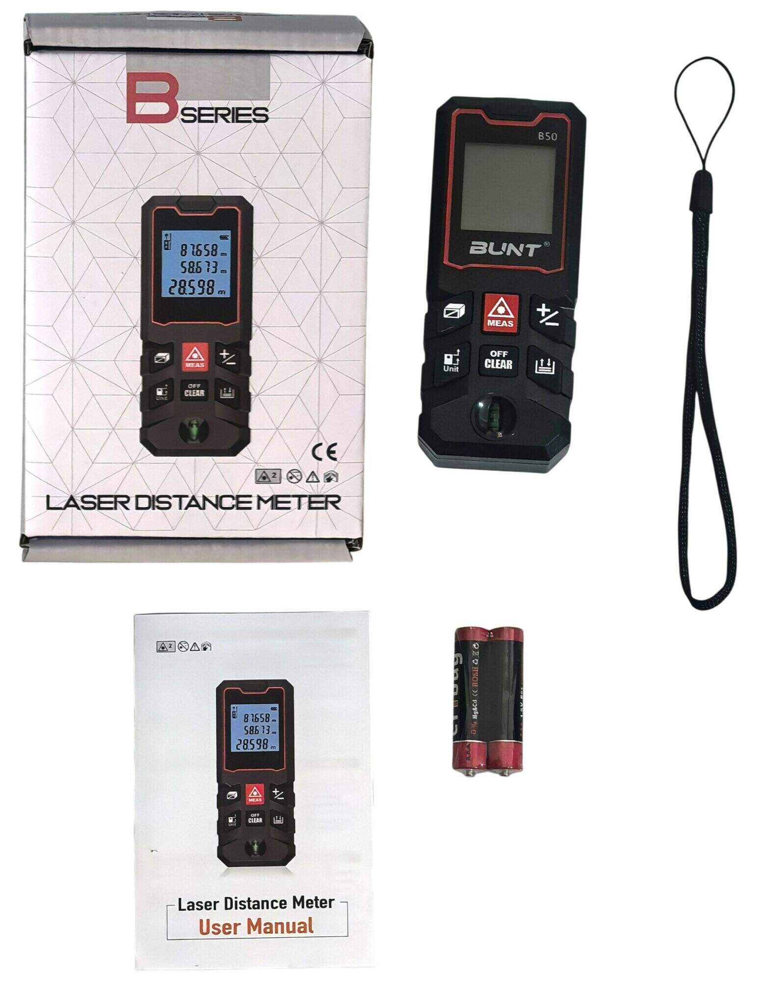 METRO MEDIDOR DE DISTANCIA LASER BUNT 60m 100u