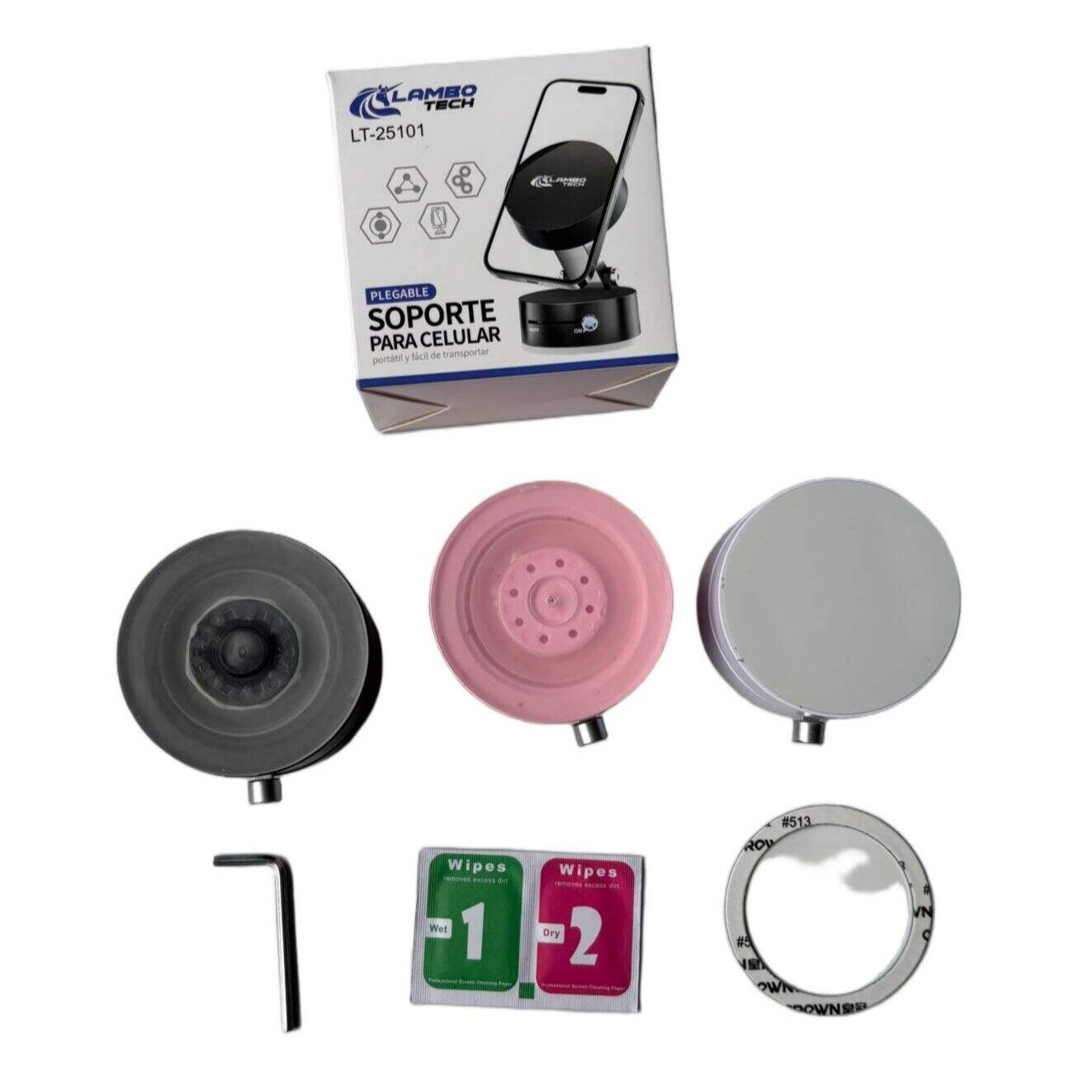 LT-25101 SOPORTE MAGNETICO PARA CELULAR c/VENTOSA LAMBO TECH 200u