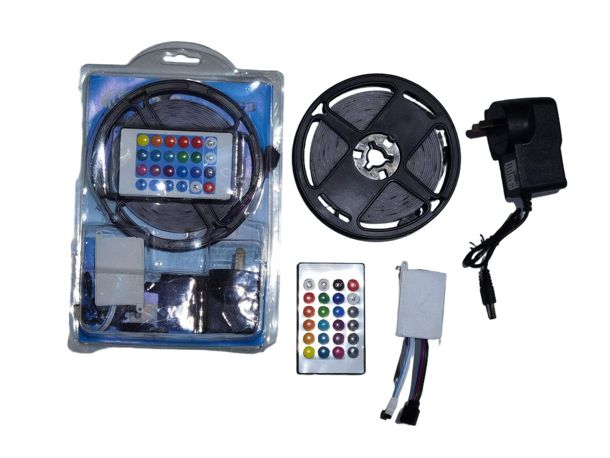 2835RGB 5M TIRA LED CON CONTROL REMOTO CON FUENTE LAMBO TECH 100u