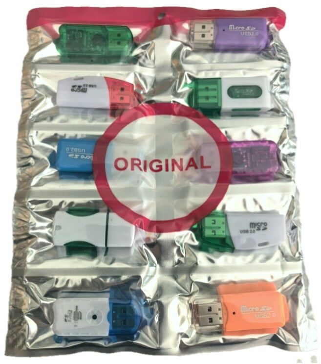 ADAPTADOR LECTOR DE TARJETA MEMORIA MICRO USB PENDRIVE 10en1 1000u