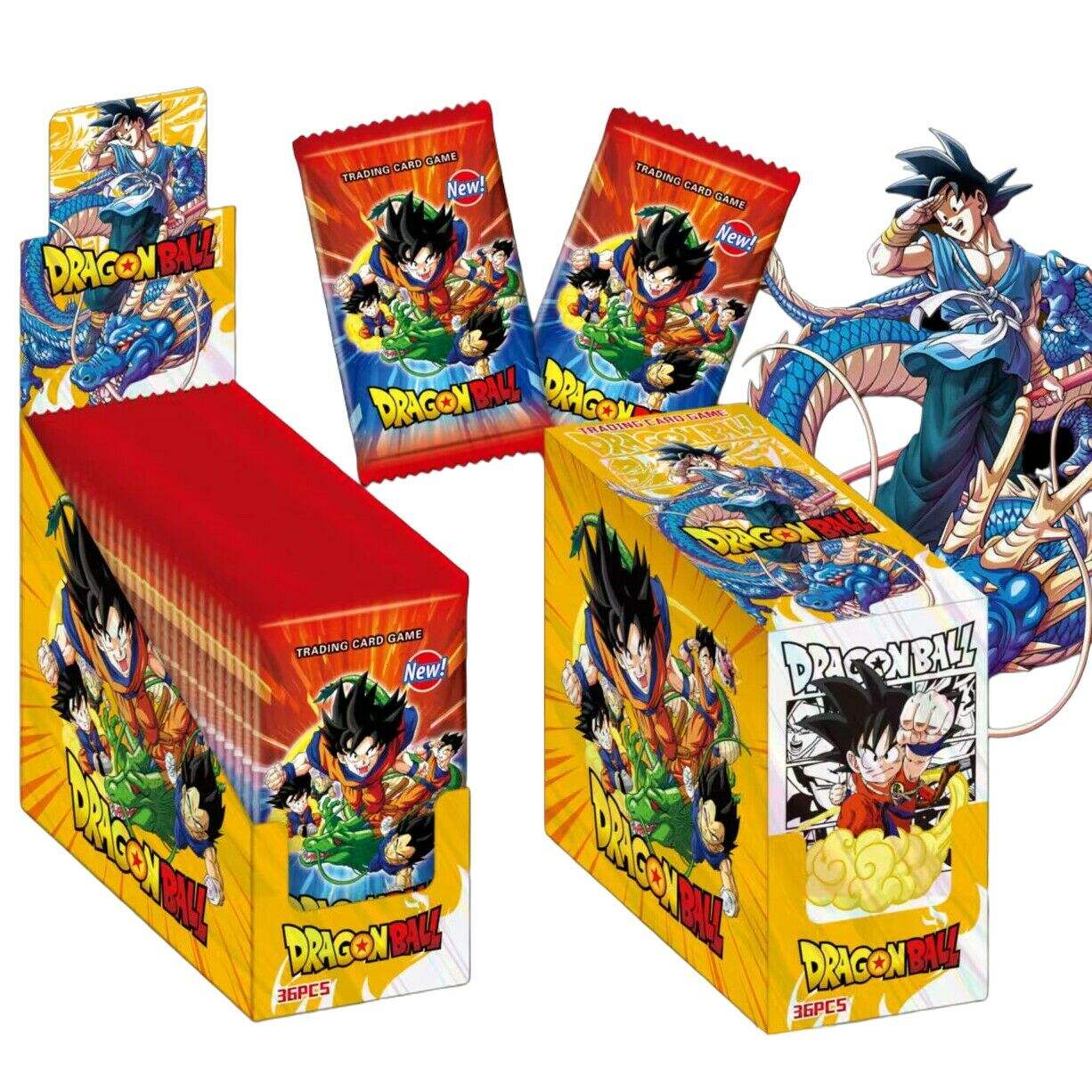 JUEGO DE CARTAS  DRAGON BALL KK4405 DORADA x36pcs en CAJA 72u