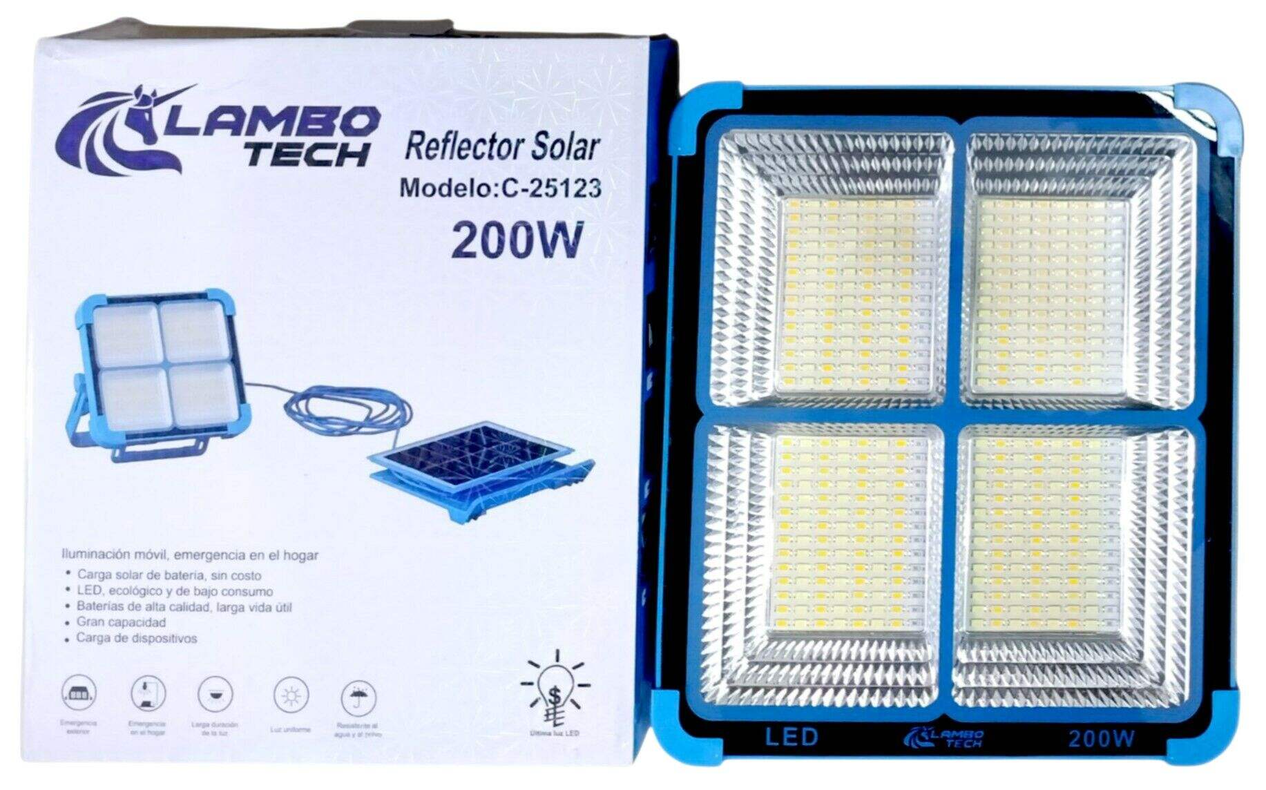 REFLECTOR LED SOLAR LAMBO TECH C-25123 200w 10u