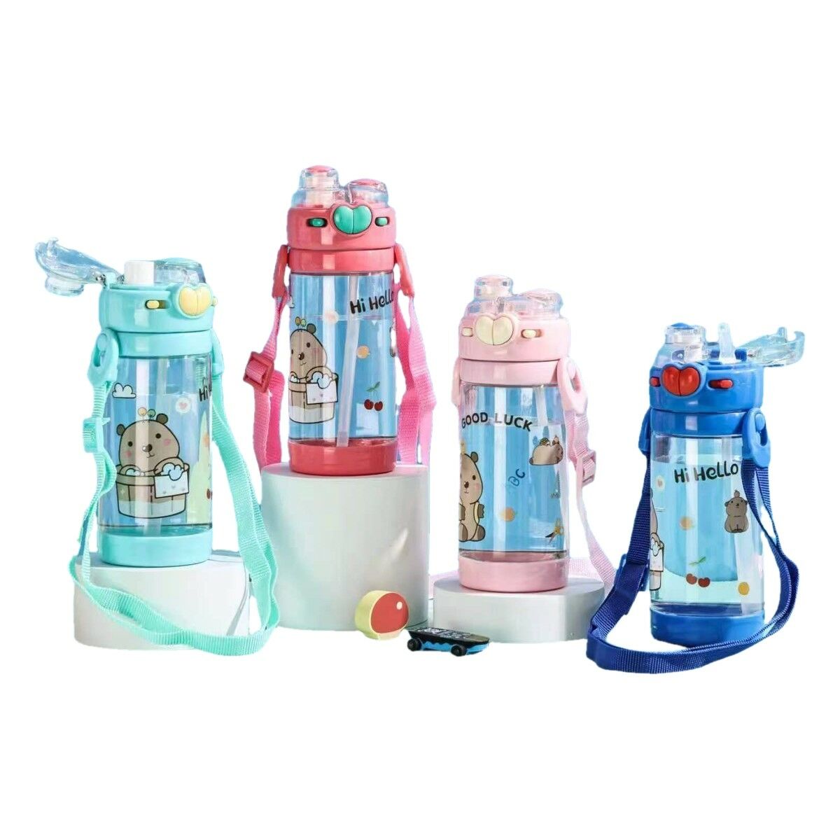 BOTELLA DE AGUA  PLASTICA CAPYBARA XNX-6781 450ml 4modelos SURTIDO 60u