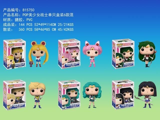 8157030 FUNKO POP SAILOR MOON 6 MODELOS 360U