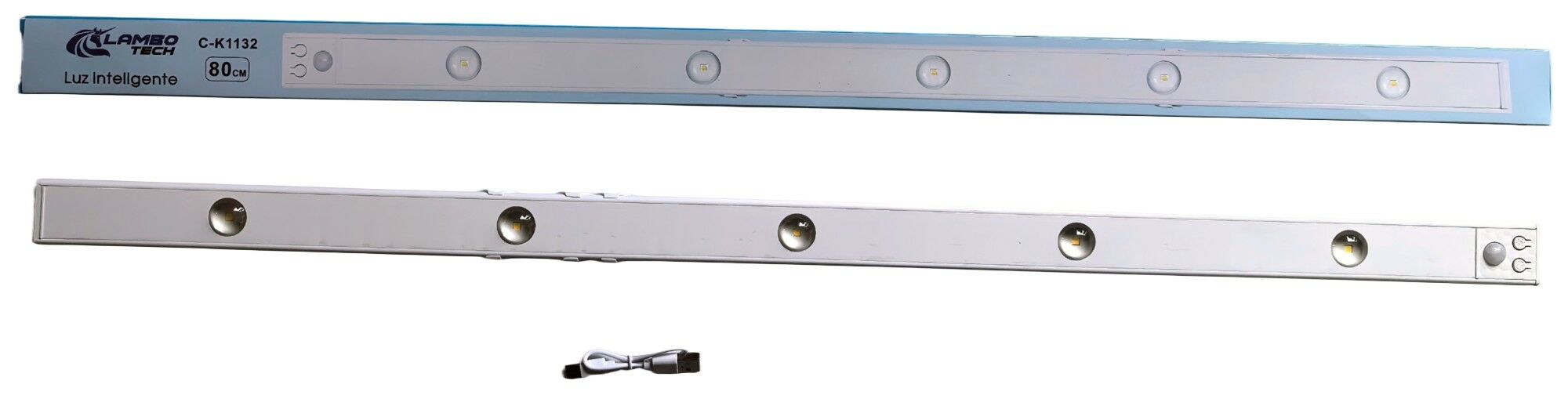 BARRA DE LUZ LED CON SENSOR LAMBO TECH C-K1132 80cm RECARGABLE 100u